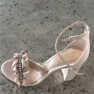 Jewel Badgley Mischka Blush Heeled Sandals